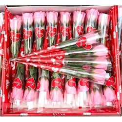 Роза розовая (2642) с ароматом 33 см 36 шт/упаковка - фото 224844