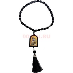 Четки подвеска православные (B-36) с деревянной иконкой 12 шт/упаковка - фото 224852