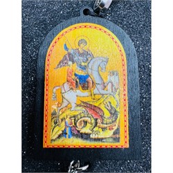 Четки подвеска православные (B-36) с деревянной иконкой 12 шт/упаковка - фото 224853