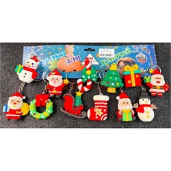 Брелок резиновый (B-1) новогодний 120 шт/блок - фото 224895