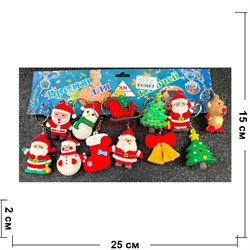 Брелок резиновый (B-3) новогодний 120 шт/блок - фото 224900