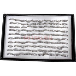 Кольцо металлическое (KL-2318) с фианитом 100 шт/упаковка - фото 224916