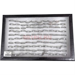 Кольцо металлическое (KL-2318) с фианитом 100 шт/упаковка - фото 224917