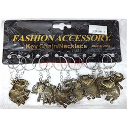 Брелок металлический (KY-66) слоники 12 шт/упаковка - фото 224960