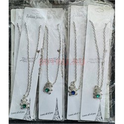 Подвеска металлическая (BS-B158) мишка сердце цветное 12 шт/упаковка - фото 224966