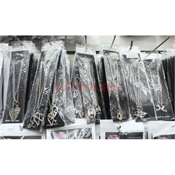 Подвеска парная металлическая с цепочкой (BS) в ассортименте 12 шт/упаковка - фото 225015