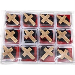 Подвеска на шею (B-94) с деревянным крестом 12 шт/упаковка - фото 225018