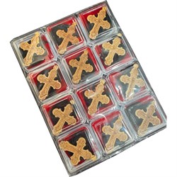 Подвеска на шею (B-96) с деревянным крестом 12 шт/упаковка - фото 225024