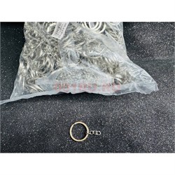 Кольцо для брелка 30 мм (B-169) с цепочкой цвет металл 1000 шт/упаковка - фото 225035