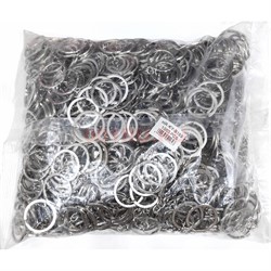 Кольцо для брелка 30 мм (B-169) с цепочкой цвет металл 1000 шт/упаковка - фото 225037