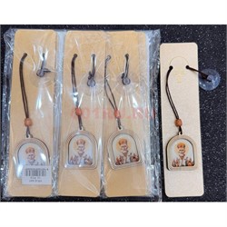 Подвеска на присоске православная (B87) с иконкой «Николай Чудотворец» 12 шт/упаковка - фото 225073