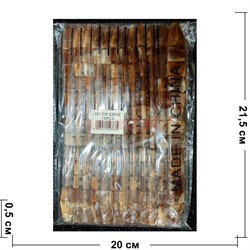 Четки перекидные из пластмассы (CH-2363E) цвет медовый темный 12 шт/упаковка - фото 225080
