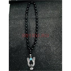 Подвеска (четки) Орел черные бусины 12 шт/упаковка (B-93) - фото 225137