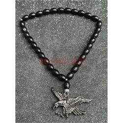 Подвеска (четки) Орел черные бусины 12 шт/упаковка (B-95) - фото 225142