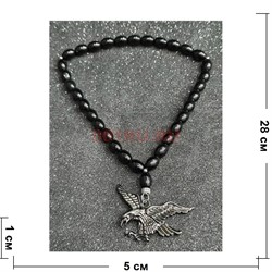 Подвеска (четки) Орел черные бусины 12 шт/упаковка (B-95) - фото 225143