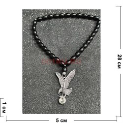 Подвеска (четки) Орел с жемчужиной цвет металл 12 шт/упаковка (B-96) - фото 225145