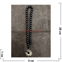 Подвеска (четки) Паук черные бусины 12 шт/упаковка (B-112) - фото 225183