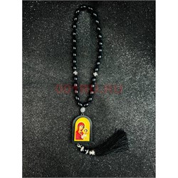 Четки подвеска православные (B-39) с деревянной иконкой Богоматерь 12 шт/упаковка - фото 225197