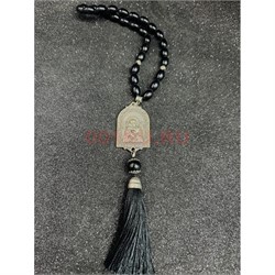 Четки подвеска православные (B-41) с металлической иконкой Богоматерь 12 шт/упаковка - фото 225201