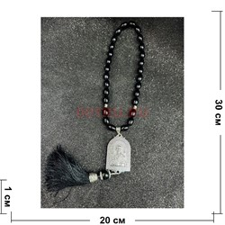 Четки подвеска православные (B-42) с металлической иконкой Николай Чудотворец 12 шт/упаковка - фото 225204