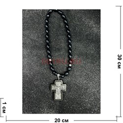 Четки подвеска православные (B-47) с деревянным крестом 12 шт/упаковка - фото 225215