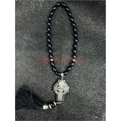 Четки подвеска православные (B-49) с деревянным крестом 12 шт/упаковка - фото 225218