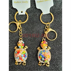 Брелок со стразами (B-50) черепашка с бусинами 12 шт/упаковка - фото 225222