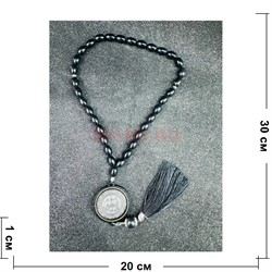 Четки подвеска мусульманские (B-60) круглый медальон 12 шт/упаковка - фото 225243