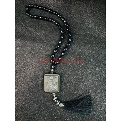 Четки подвеска мусульманские (B-61) прямоугольный медальон 12 шт/упаковка - фото 225244