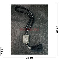 Четки подвеска мусульманские (B-61) прямоугольный медальон 12 шт/упаковка - фото 225245