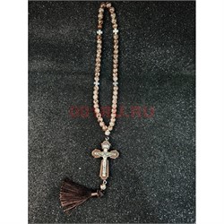 Четки подвеска православные (B-66) с деревянным крестом 12 шт/упаковка - фото 225255