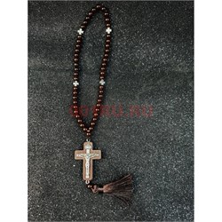 Четки подвеска православные (B-67) с деревянным крестом 12 шт/упаковка - фото 225257