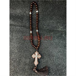 Четки подвеска православные (B-68) с деревянным крестом 12 шт/упаковка - фото 225260