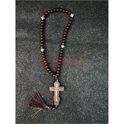 Четки подвеска православные (B-70) с деревянным крестом 12 шт/упаковка - фото 225264