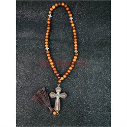 Четки подвеска православные (B-71) с деревянным крестом 12 шт/упаковка - фото 225266