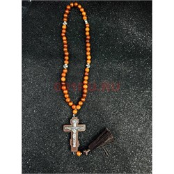 Четки подвеска православные (B-73) с деревянным крестом 12 шт/упаковка - фото 225270