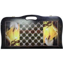 Нарды деревянные с ручкой 40 см рисунки в ассортименте - фото 225285