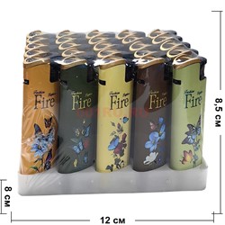 Зажигалка газовая (T-3) турбо «бабочки» 50 шт/упаковка - фото 225349