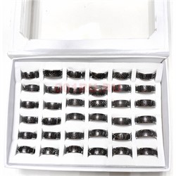 Кольца (M-187) с узорами 36 шт/упаковка - фото 225358