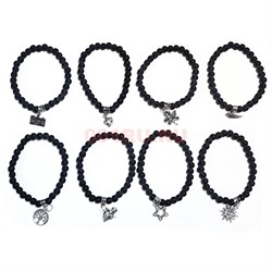 Браслет из шунгита 6 мм с металлической фурнитурой - фото 225360