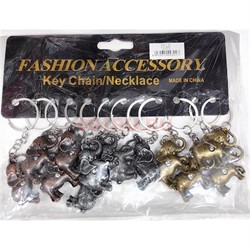 Брелок металлический «Слоны» гладкие KY-833 - фото 225365