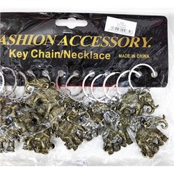 Брелок металлический (KY-834) слоники текстурные 12 шт/упаковка - фото 225367