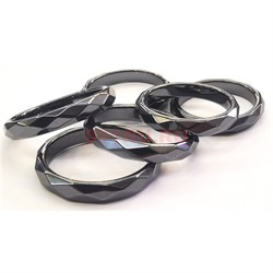 Кольцо из гематита (KL-2137) граненое 100 шт/упаковка - фото 225370