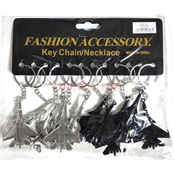 Брелок металлический (KY-893) самолет истребитель 12 шт/упаковка - фото 225381