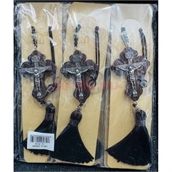 Подвеска Крест (2650K) на присоске коричневый 12 шт/упаковка - фото 225388