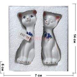 Кошечки из фарфора (KL-333) раздельные 14 см (цена за пару) - фото 225403