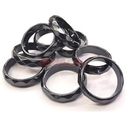 Кольцо из гематита огранка размеры в ассортименте - фото 225411