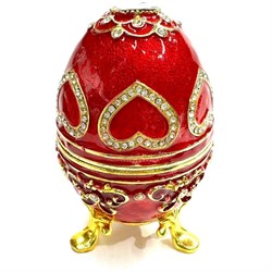 Яйцо шкатулка (QF-5899) со стразами цвета в ассортименте - фото 225421