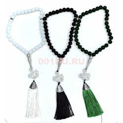 Четки мусульманские 33 стеклянные бусины Аллах цвета в ассортименте 12 шт/упаковка - фото 225436