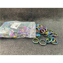 Кольцо из гематита цветное (KL-2627) прямое 100 шт/упаковка - фото 225446